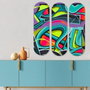 Wallity Cuadro Decorativo de MDF Multicolor (3 Piezas)